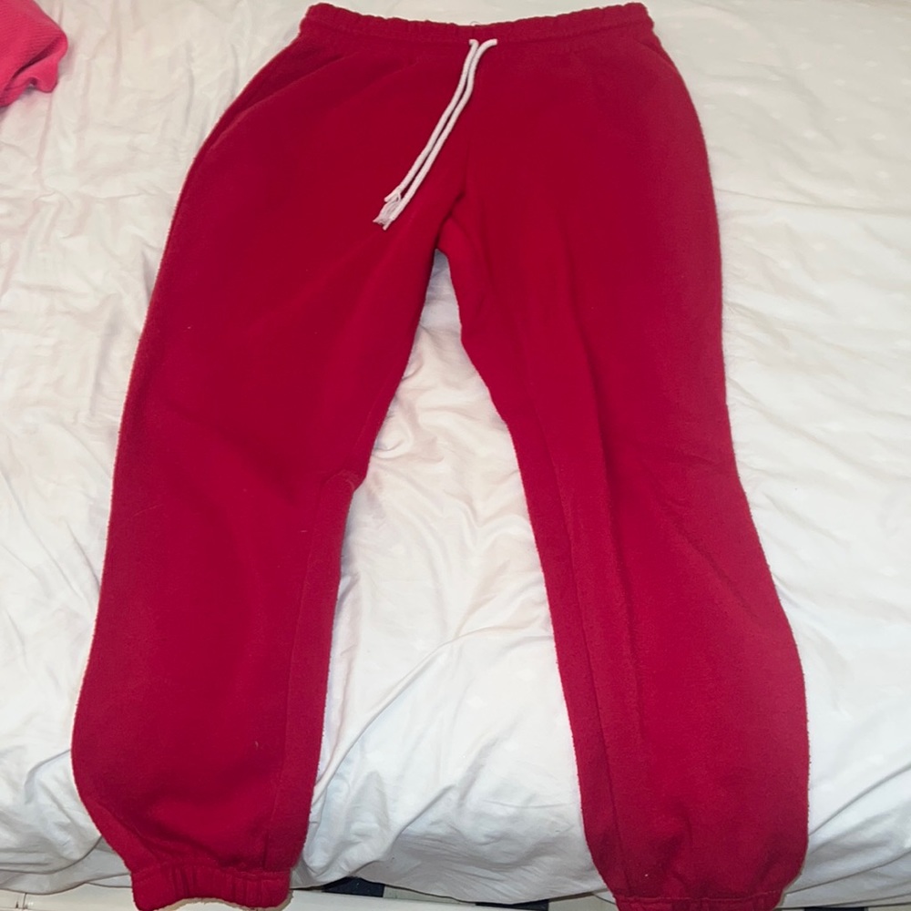 No Comment Red Sweatpants